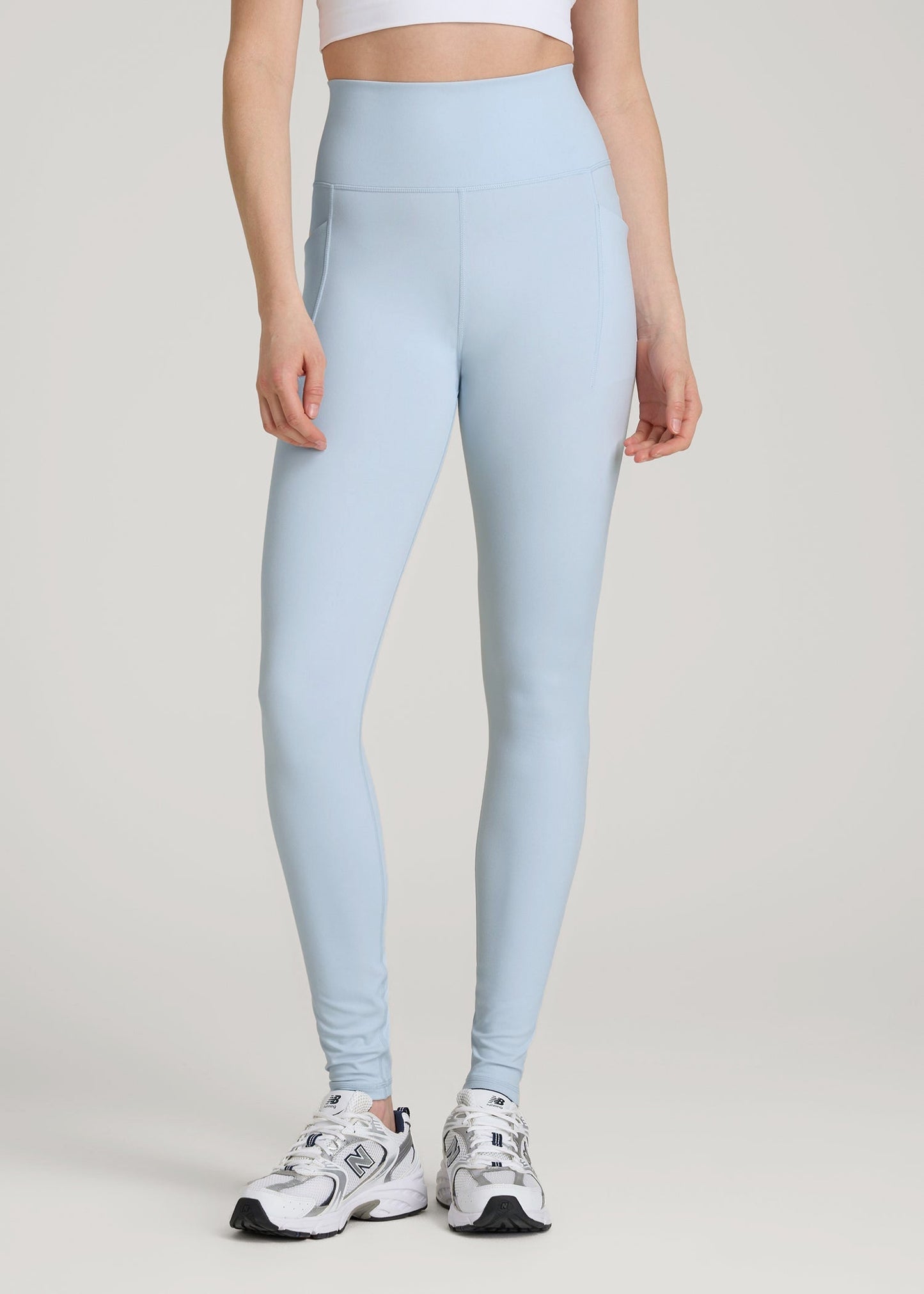 Balance Cinched Back Pocket Legging for Tall Women in Ice Blue