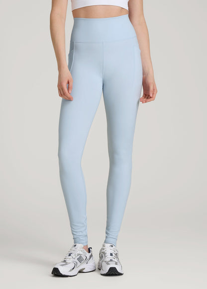 Balance Cinched Back Pocket Legging for Tall Women in Ice Blue