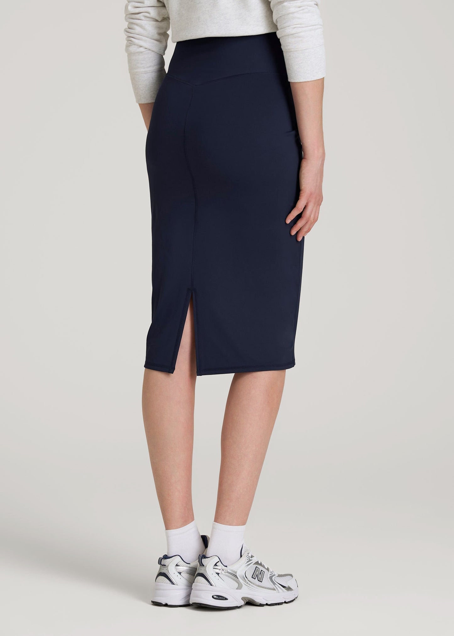 Balance Slim Fit High Rise Skirt for Tall Women in Evening Blue