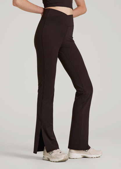 Balance Split Flare Pants for Tall Women in Espresso