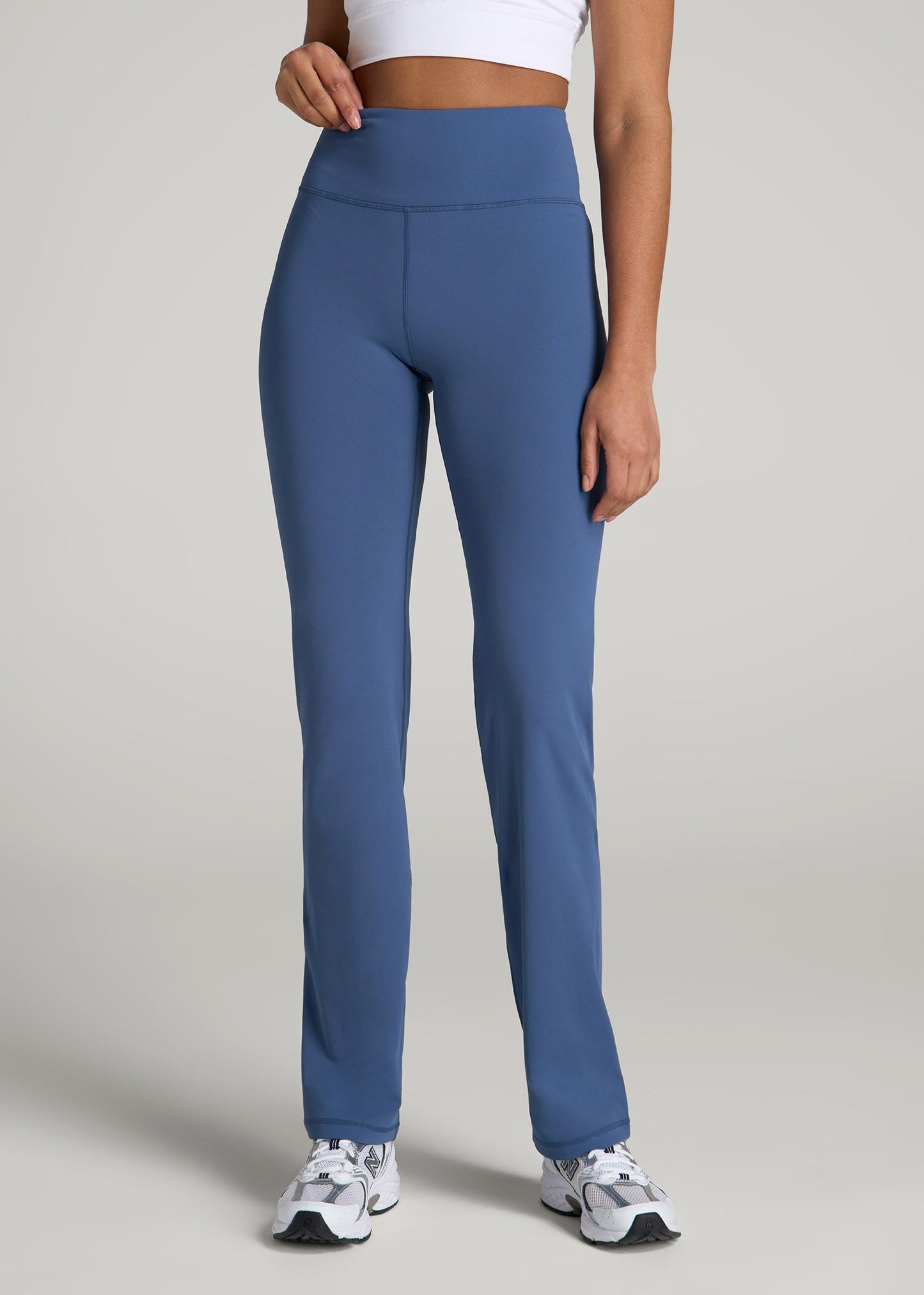 Balance Straight Leg Leggings for Tall Women in Steel Blue