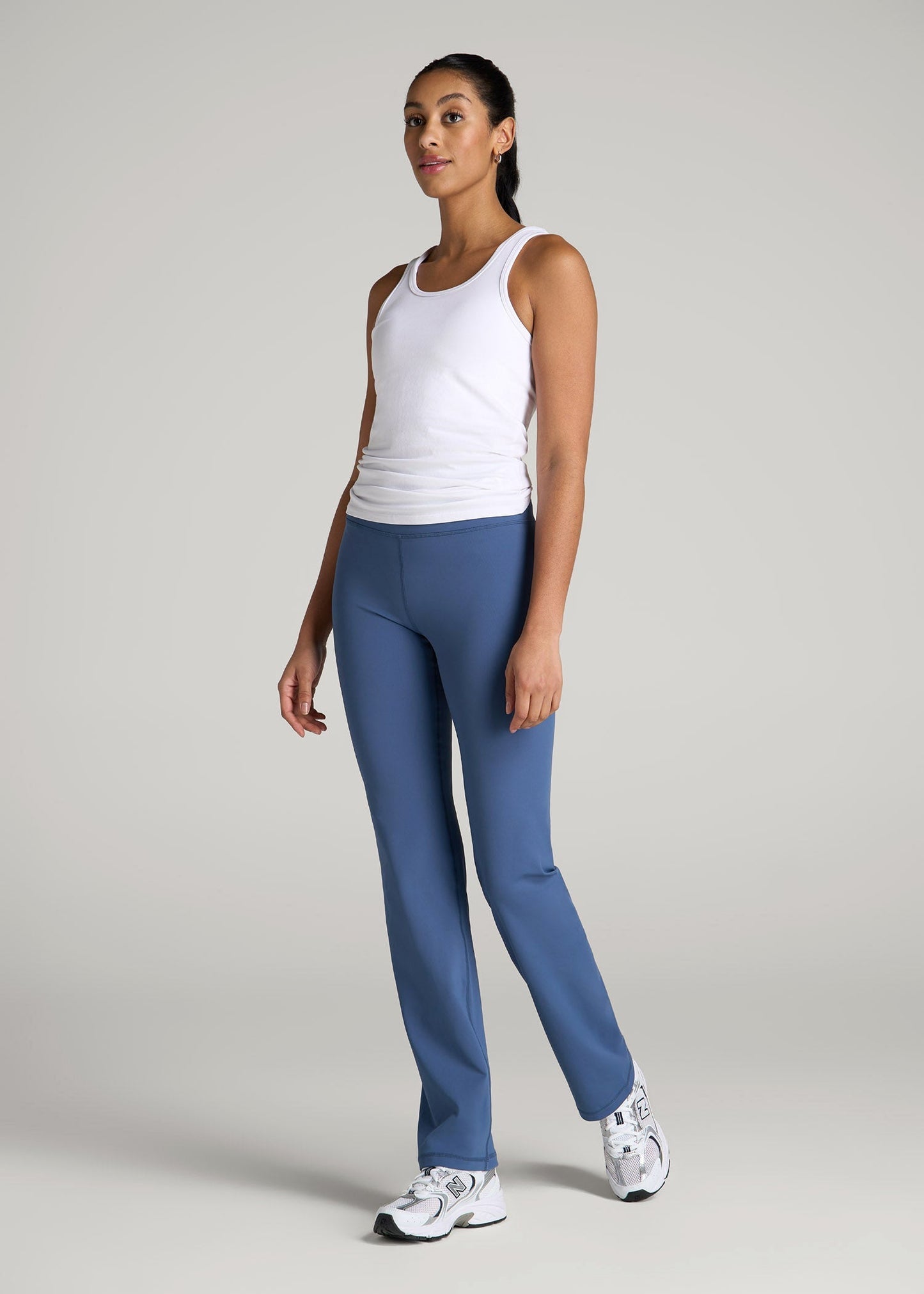 Balance Straight Leg Leggings for Tall Women in Steel Blue