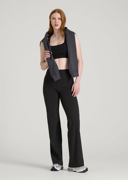 Balance Wide Leg Yoga Pants for Tall Women in Black