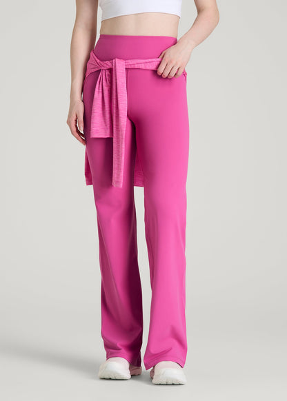 Balance Wide Leg Yoga Pants for Tall Women in Magenta