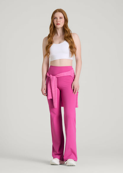 Balance Wide Leg Yoga Pants for Tall Women in Magenta