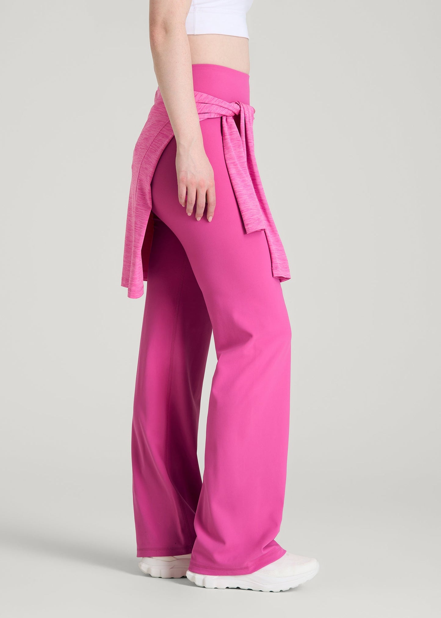 Balance Wide Leg Yoga Pants for Tall Women in Magenta