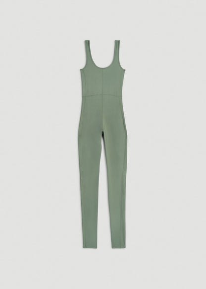 Balance Scoop Neck Jumpsuit for Tall Women in Dark Seagrass