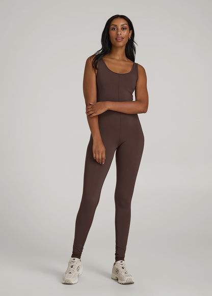 Balance Scoop Neck Jumpsuit for Tall Women in Espresso