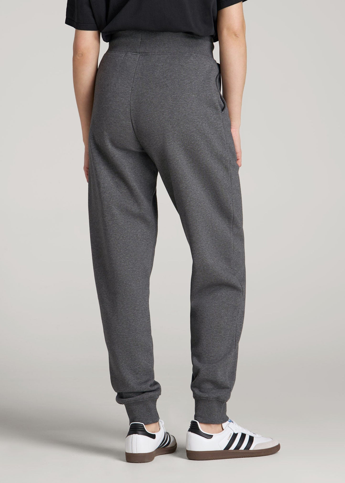 A.T. Basics Athletic Joggers for Tall Women in Charcoal Mix