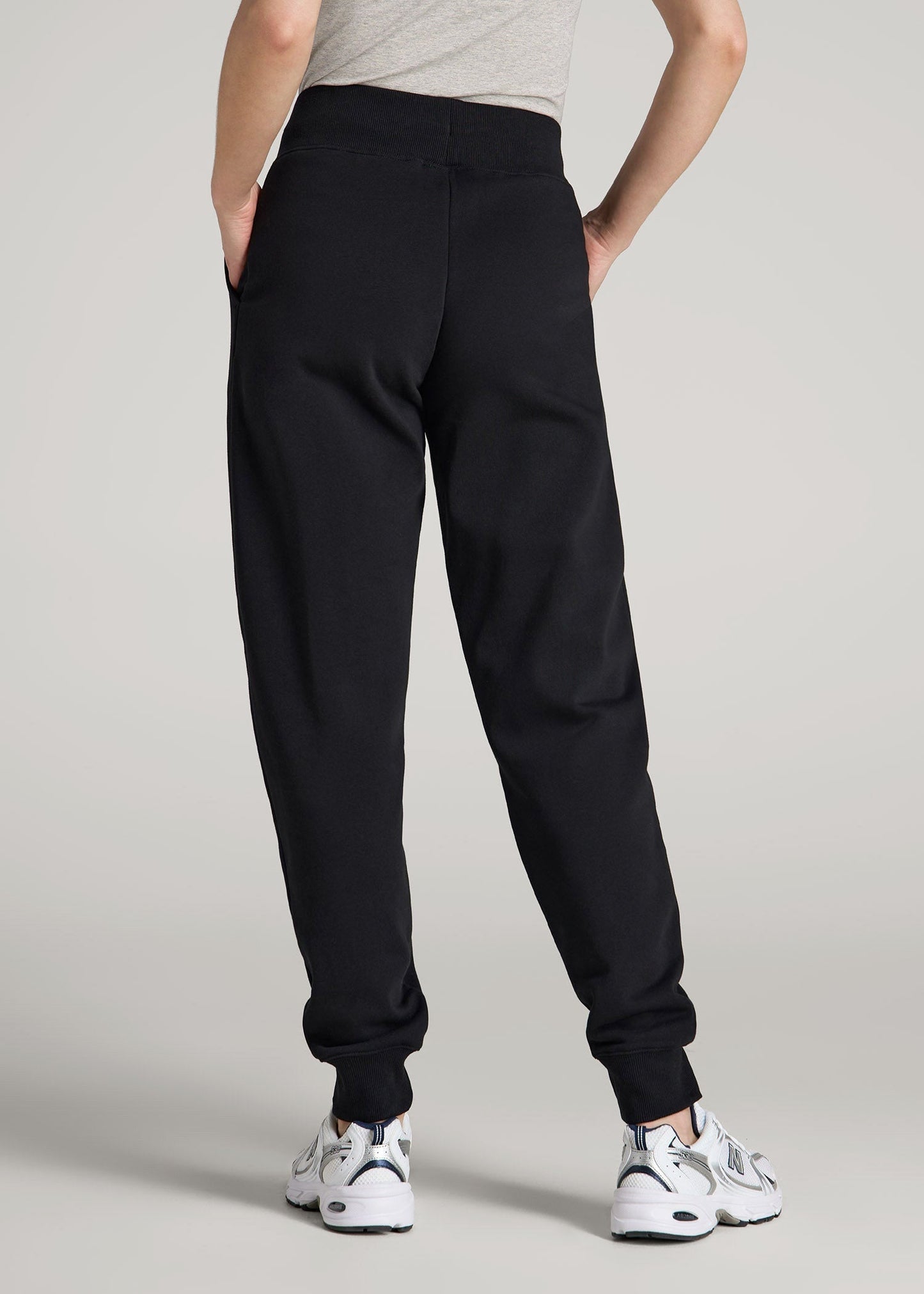 A.T. Basics Athletic Joggers for Tall Women in Black