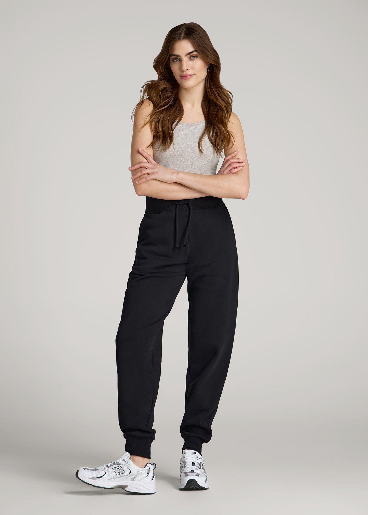 A.T. Basics Athletic Joggers for Tall Women in Black