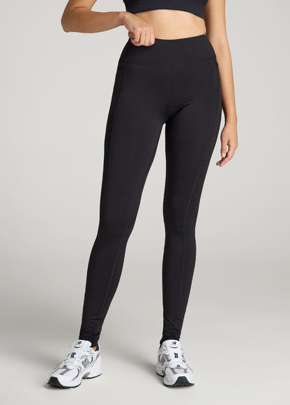 Bella Outer-Pocket Leggings for Tall Women in Black