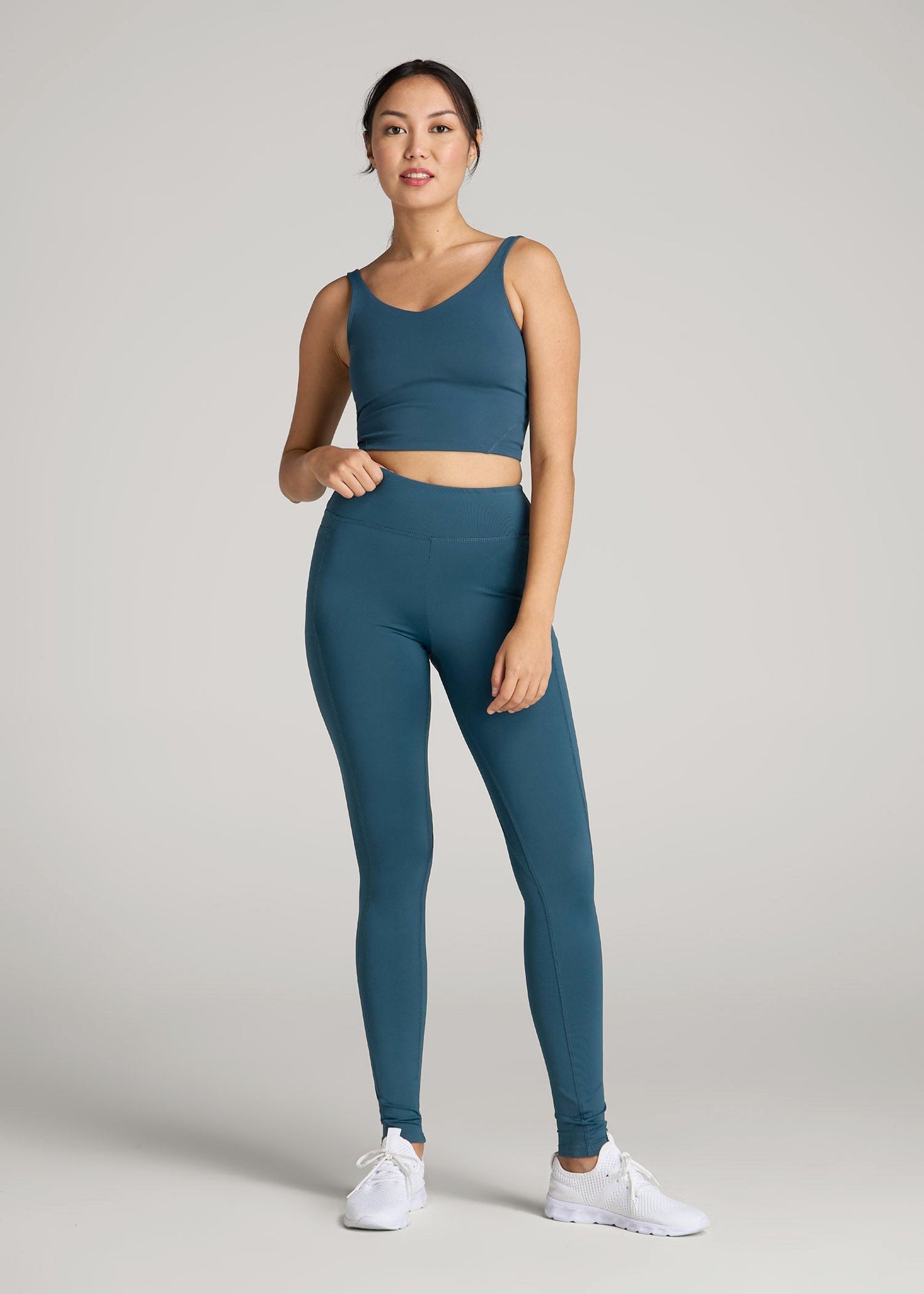 Bella Outer-Pocket Leggings for Tall Women in Deep Water