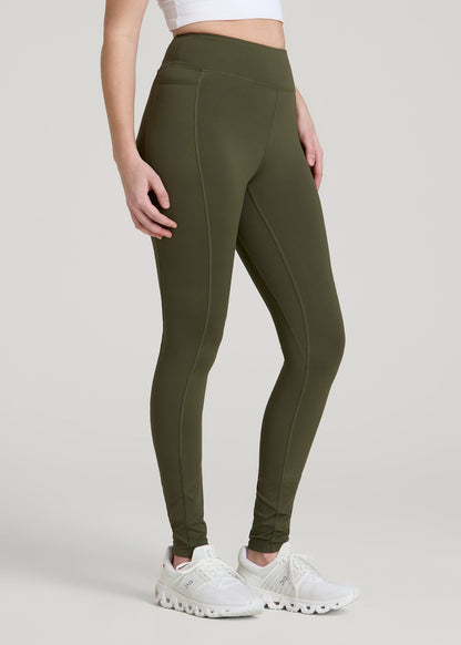 Bella Outer-Pocket Leggings for Tall Women in Forest Night