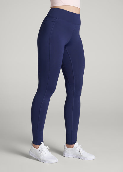 Bella Outer-Pocket Leggings for Tall Women in Midnight Blue