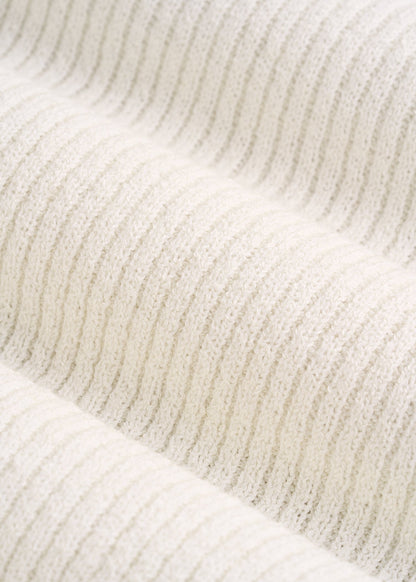 Boucle Knit Cardigan for Tall Women in Star White