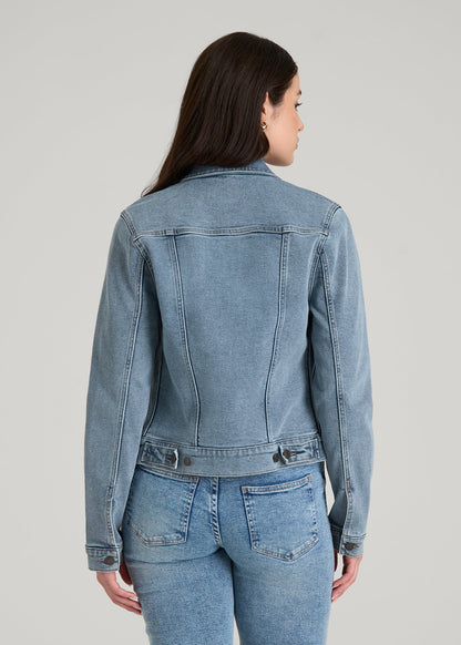 Classic Denim Jacket for Tall Women in Perfect Blue