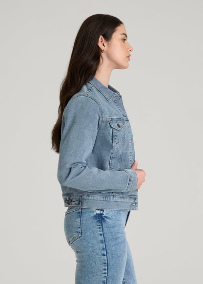 Classic Denim Jacket for Tall Women in Perfect Blue