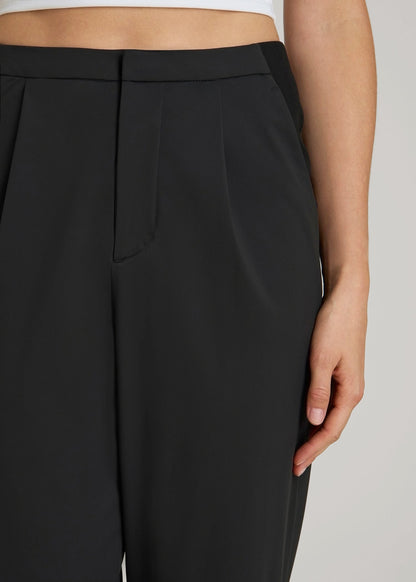 Commuter Pleated Jogger Pant for Tall Women in Black