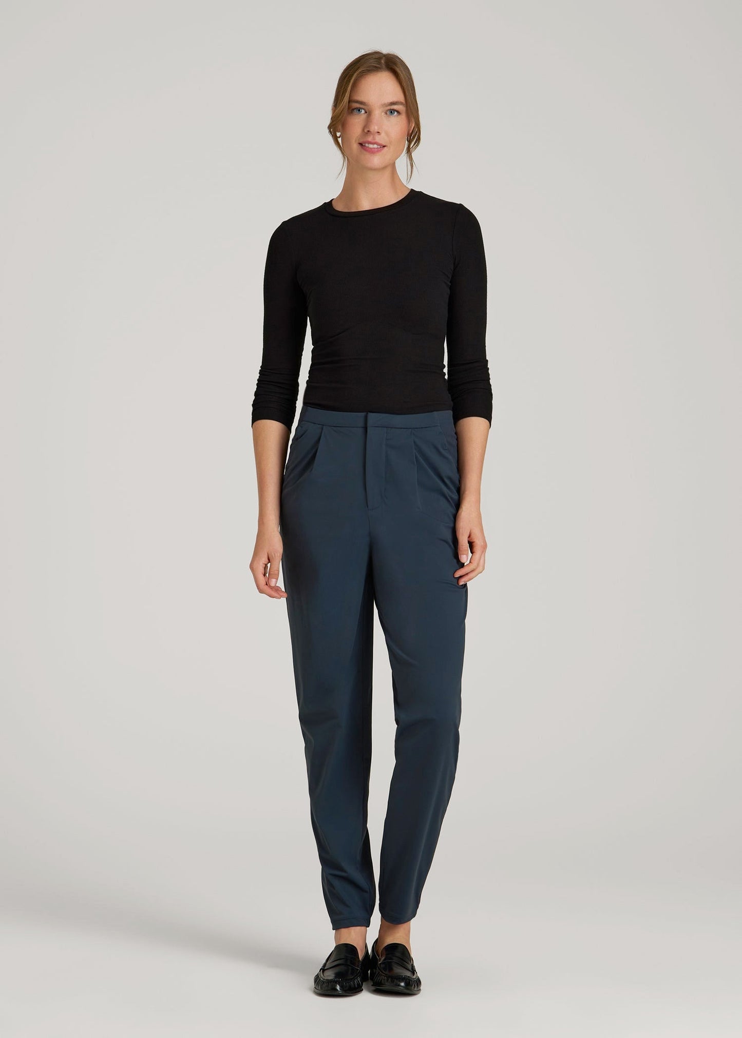 Commuter Pleated Jogger Pant in for Tall Women Navy