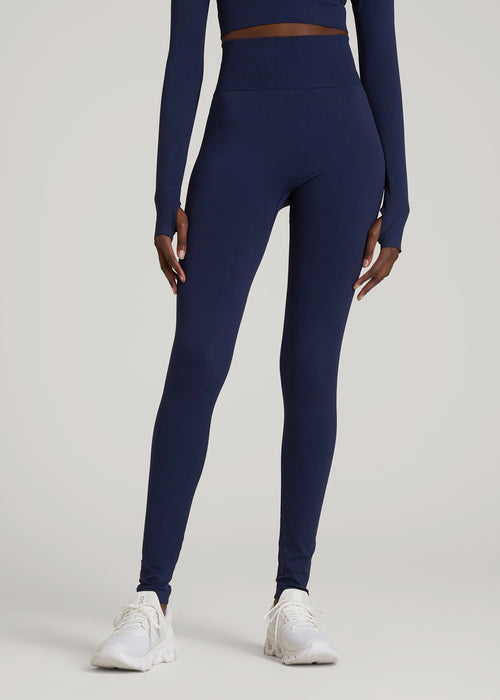 Compression Training Leggings for Tall Women in Regal Blue