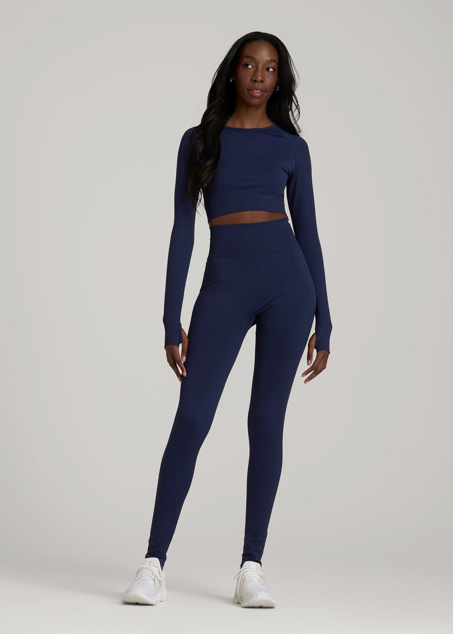 Compression Training Leggings for Tall Women in Regal Blue