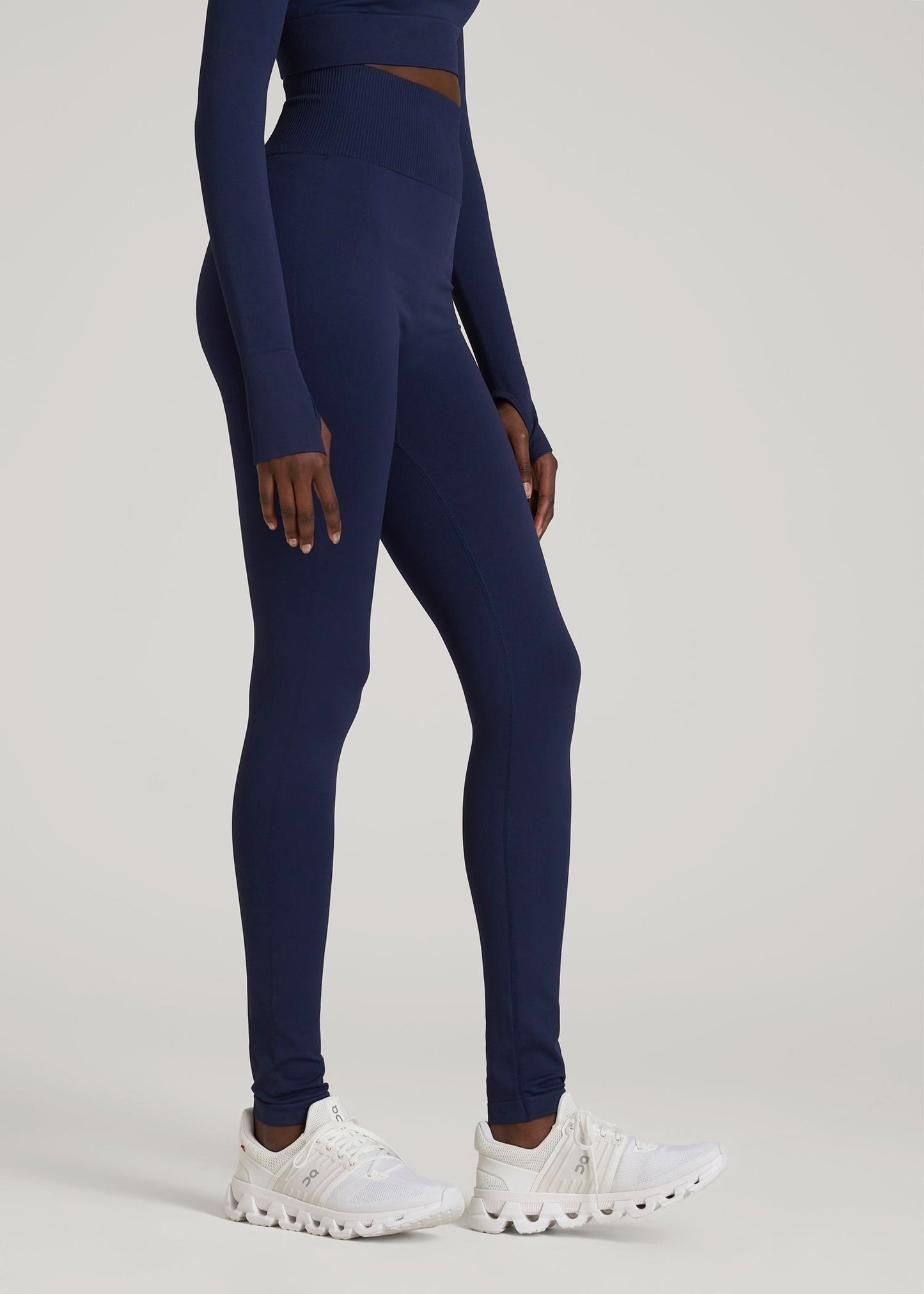 Compression Training Leggings for Tall Women in Regal Blue