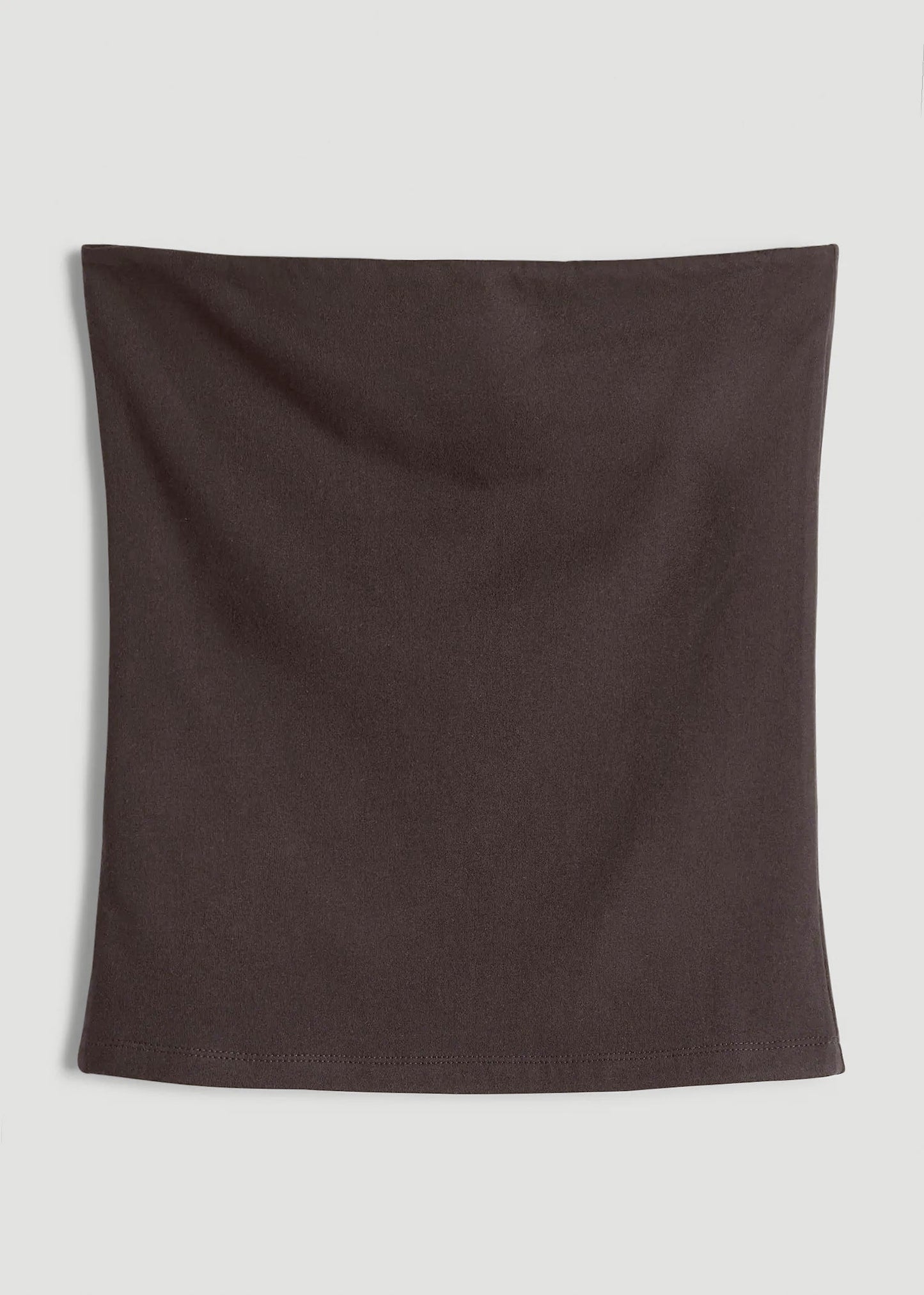 Cotton Blend Tube Top for Tall Women in Espresso