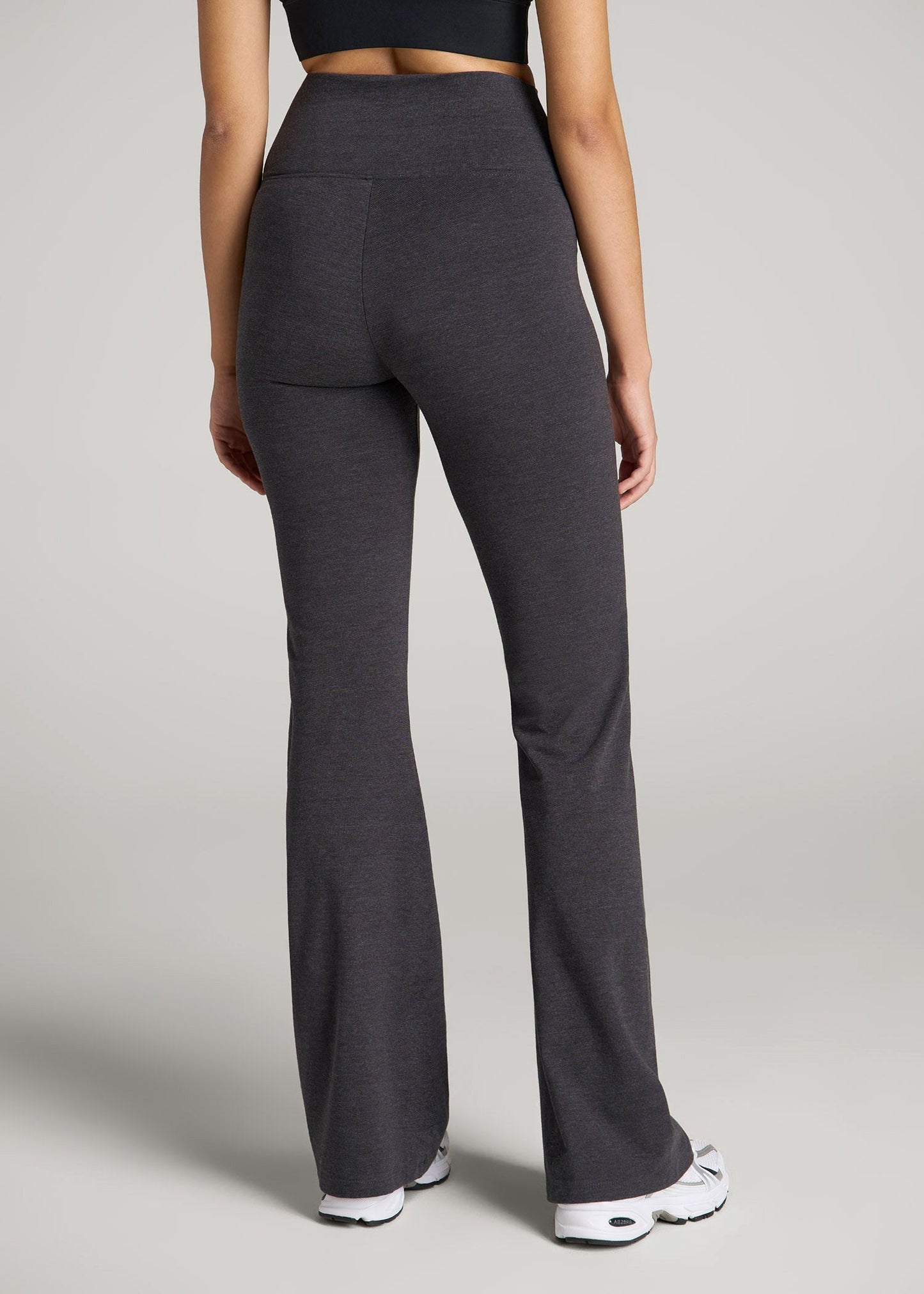 Cotton Flare Leggings for Tall Women in Shadow Grey Mix