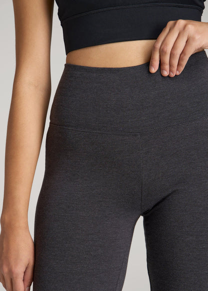 Cotton Flare Leggings for Tall Women in Shadow Grey Mix