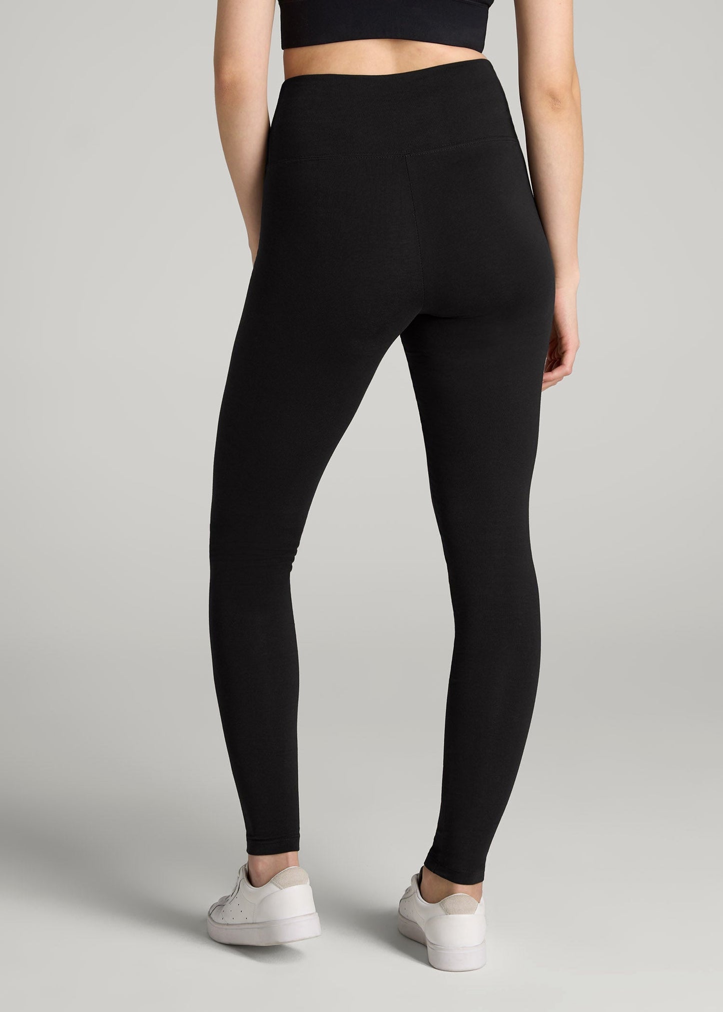 Cotton Leggings for Tall Women in Black