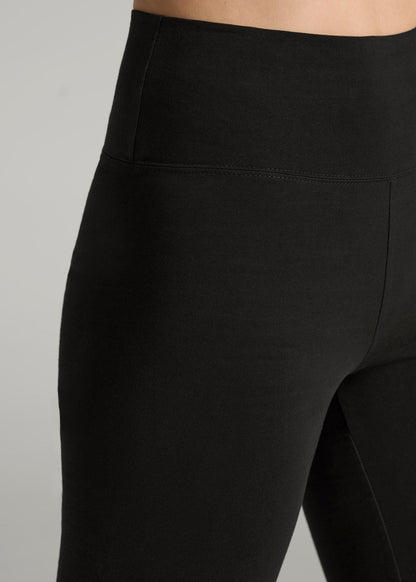 Cotton Leggings for Tall Women in Black