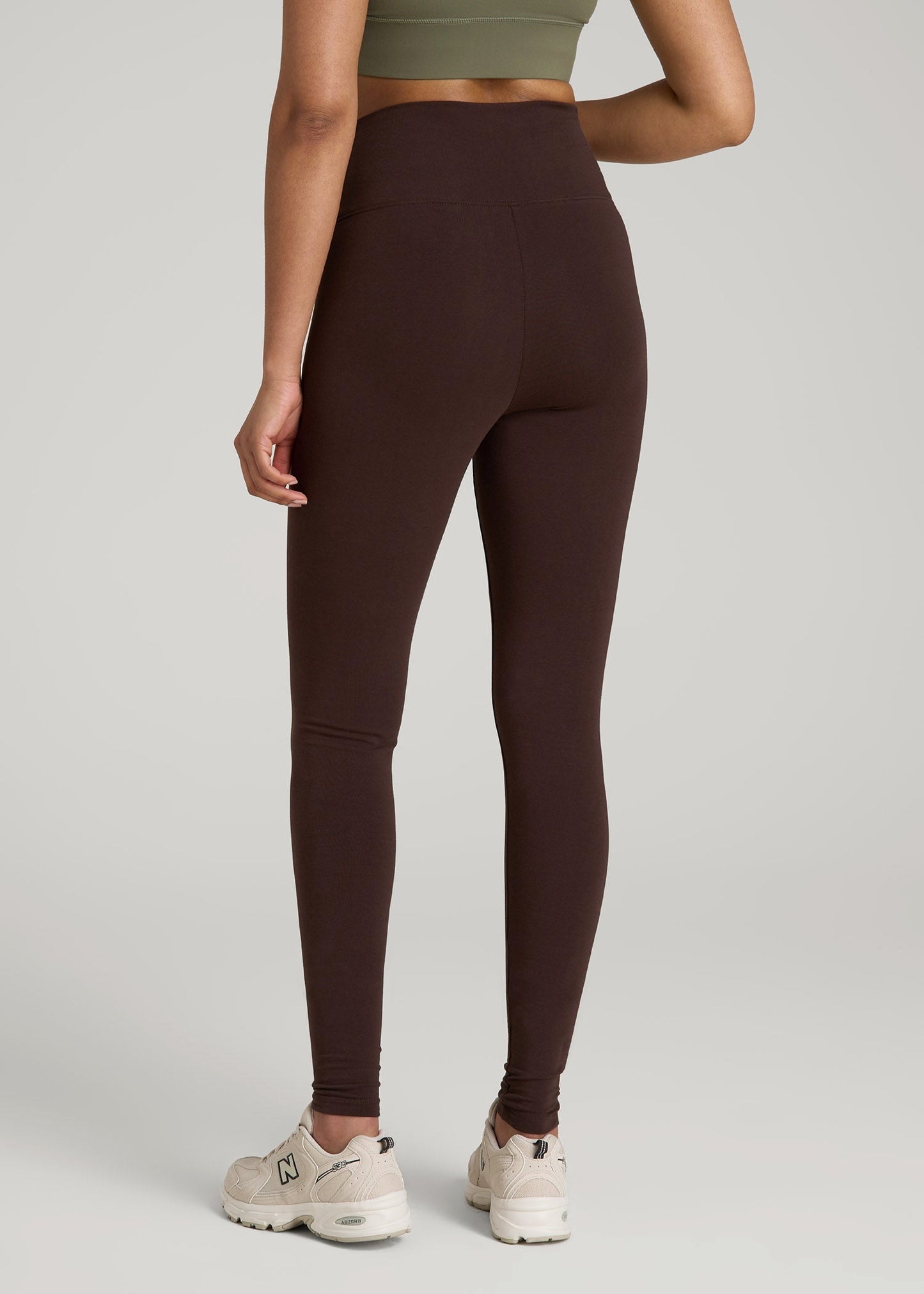 Cotton Leggings for Tall Women in Espresso