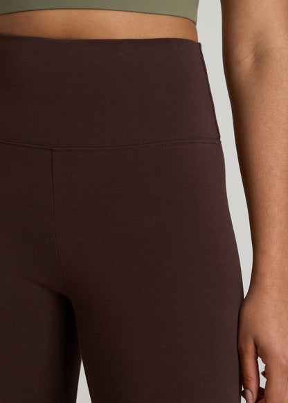 Cotton Leggings for Tall Women in Espresso