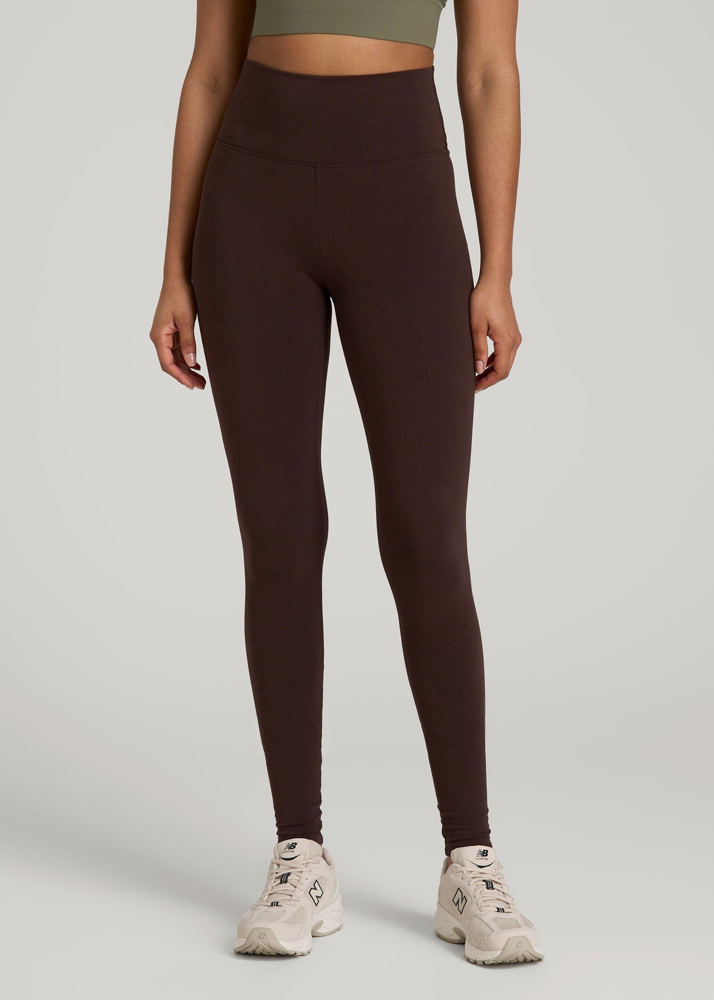 Cotton Leggings for Tall Women in Espresso