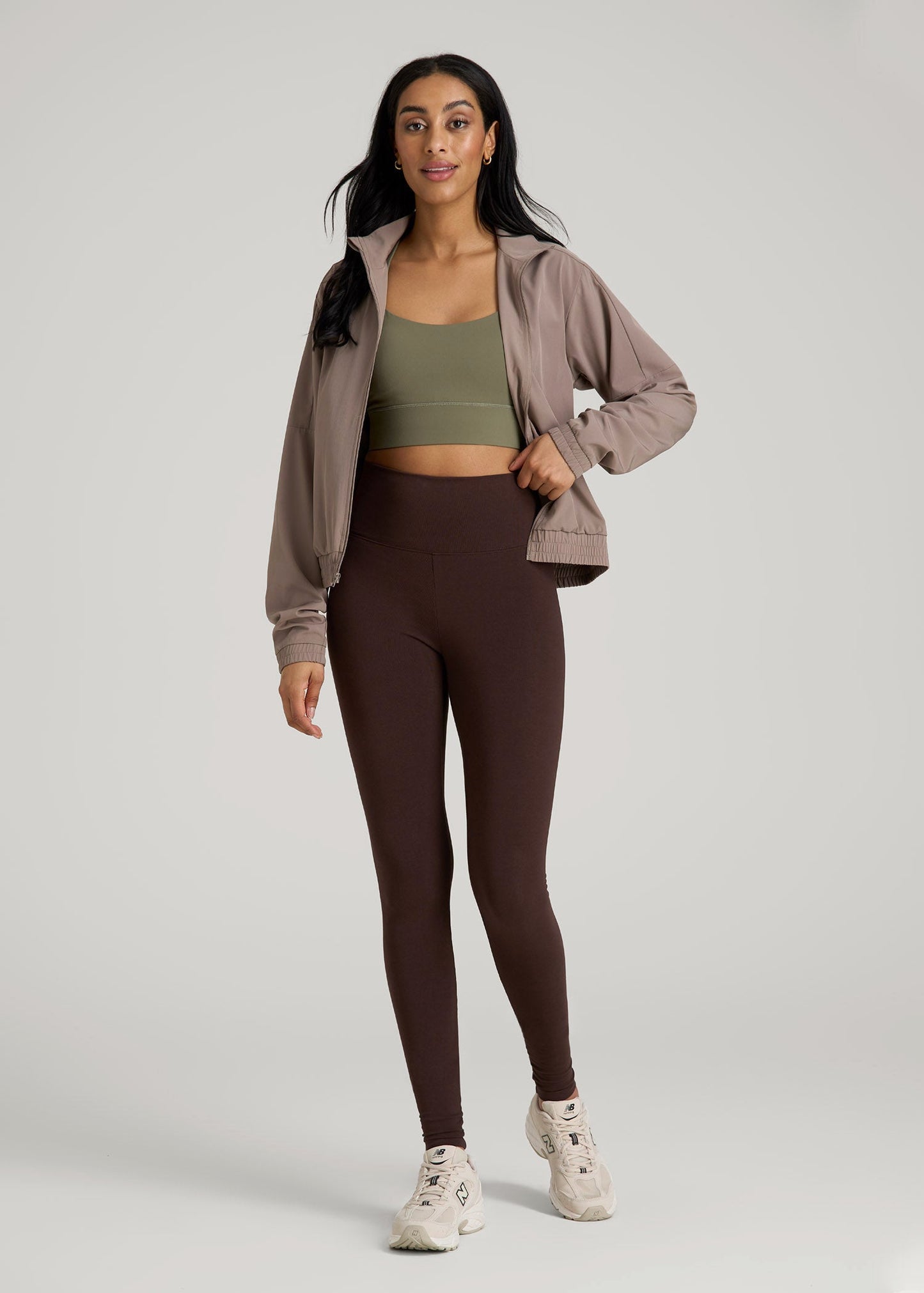 Cotton Leggings for Tall Women in Espresso
