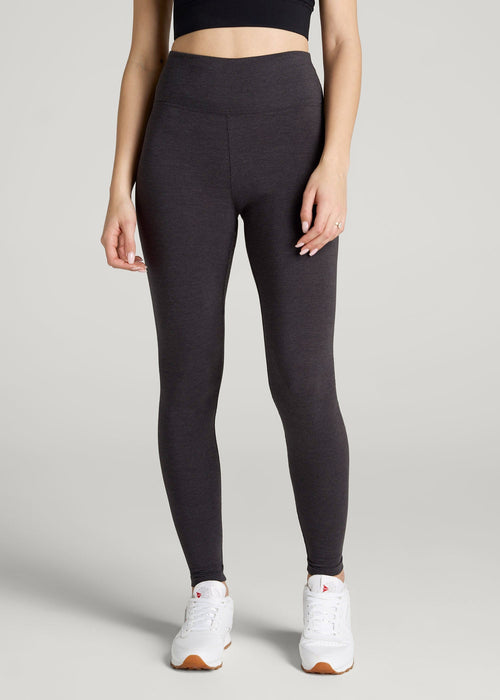 Cotton Leggings for Tall Women in Shadow Grey Mix