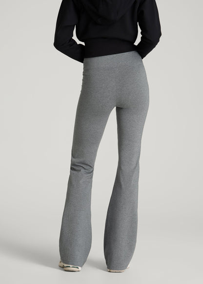 Cotton flare legging for Tall Women in Mid Grey Heather