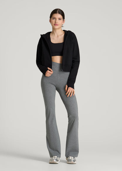 Cotton flare legging for Tall Women in Mid Grey Heather