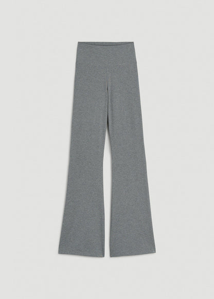 Cotton flare legging for Tall Women in Mid Grey Heather