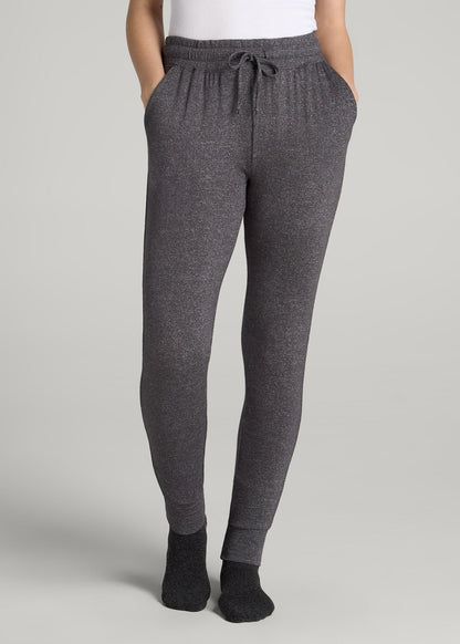 Cozy Lounge Joggers for Tall Women in Charcoal Mix