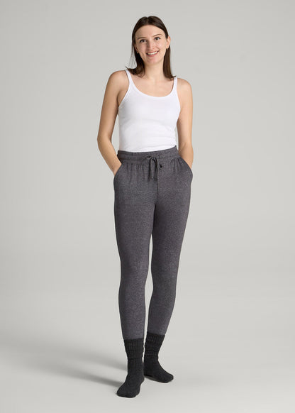 Cozy Lounge Joggers for Tall Women in Charcoal Mix
