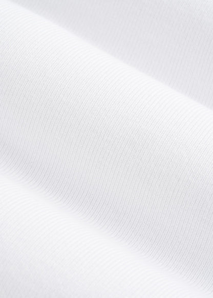 Cropped Knit Tee for Tall Women in White