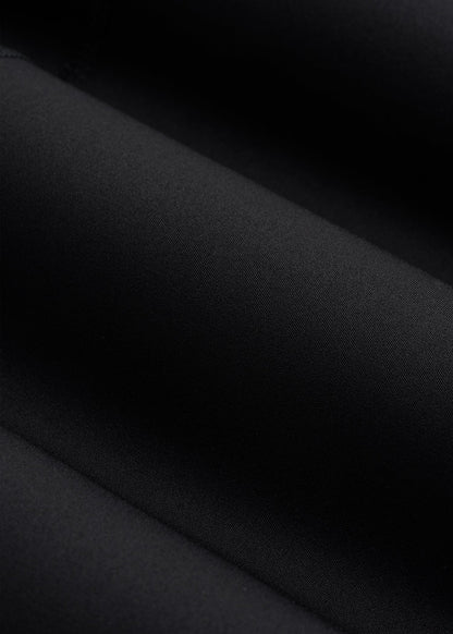 Cropped Swim Tank for Tall Women in Deep Black