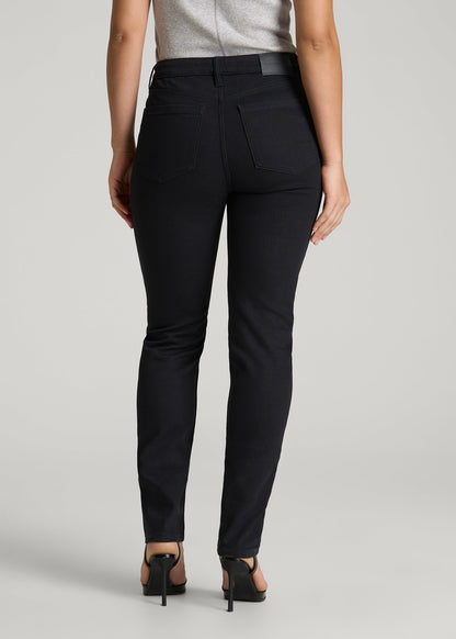 Curve High Rise Skinny Leg Jeans for Tall Women in Optimum Black