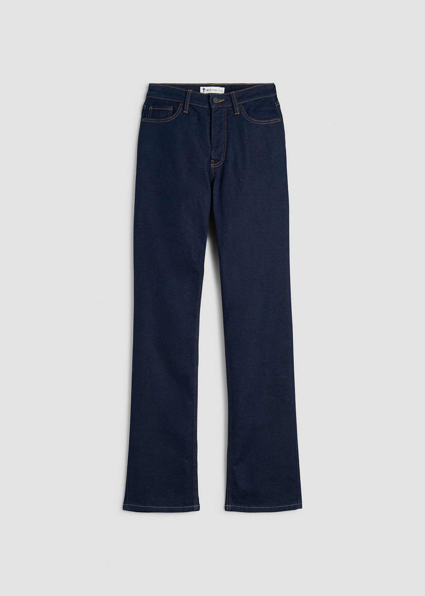 Curve High Rise Straight Leg Jeans for Tall Women in Deep Indigo Wash