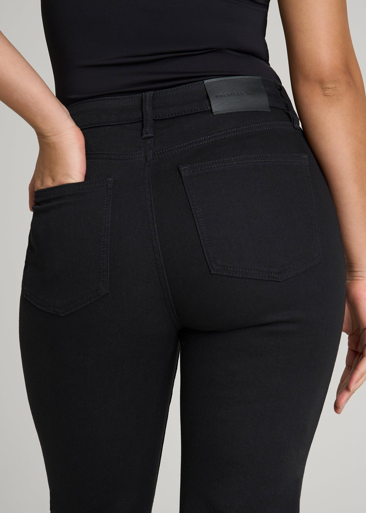 Curve High Rise Straight Leg Jeans for Tall Women in Optimum Black