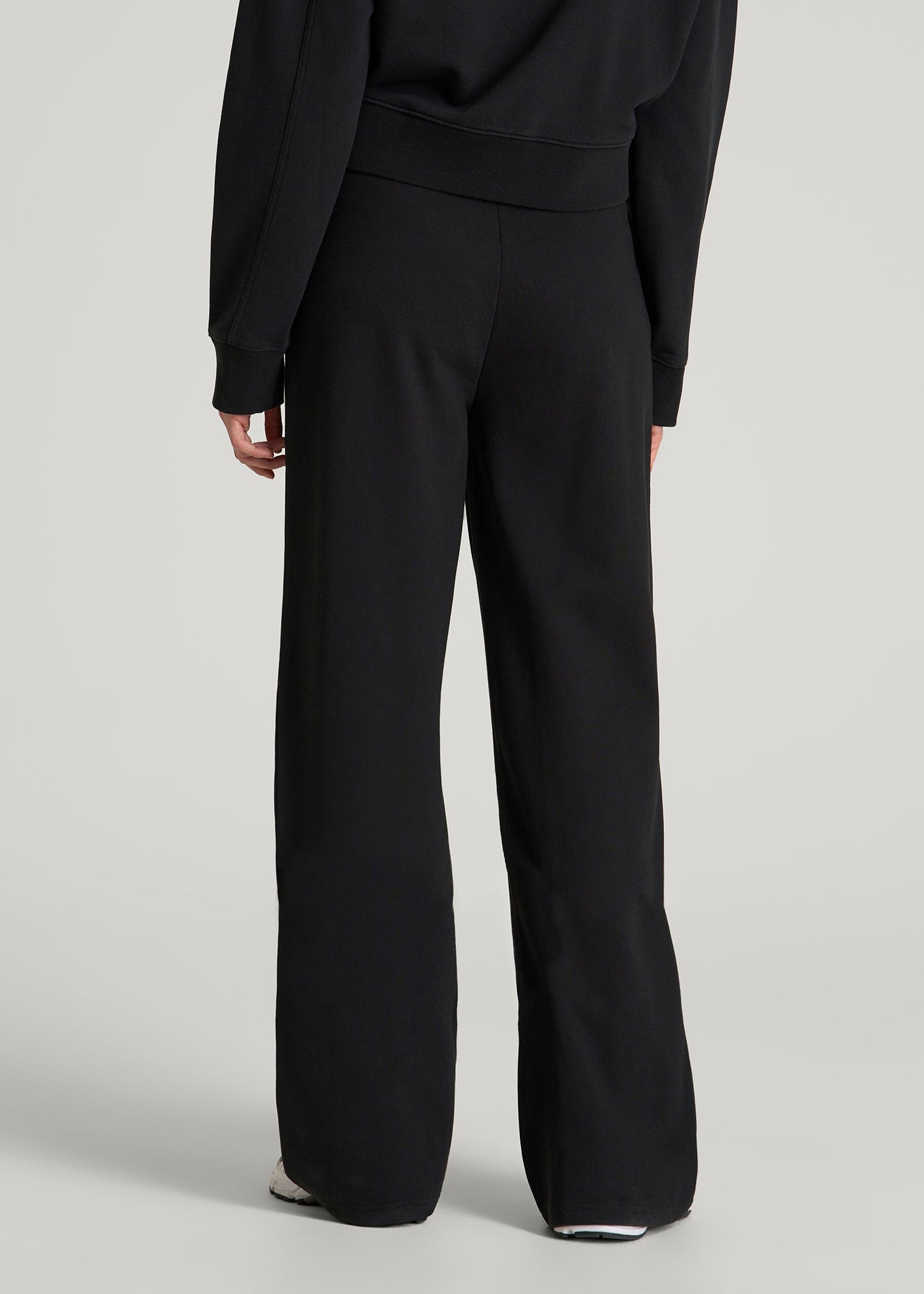 Everyday Terry Midrise Wide-Leg Pants for Tall Women in Black