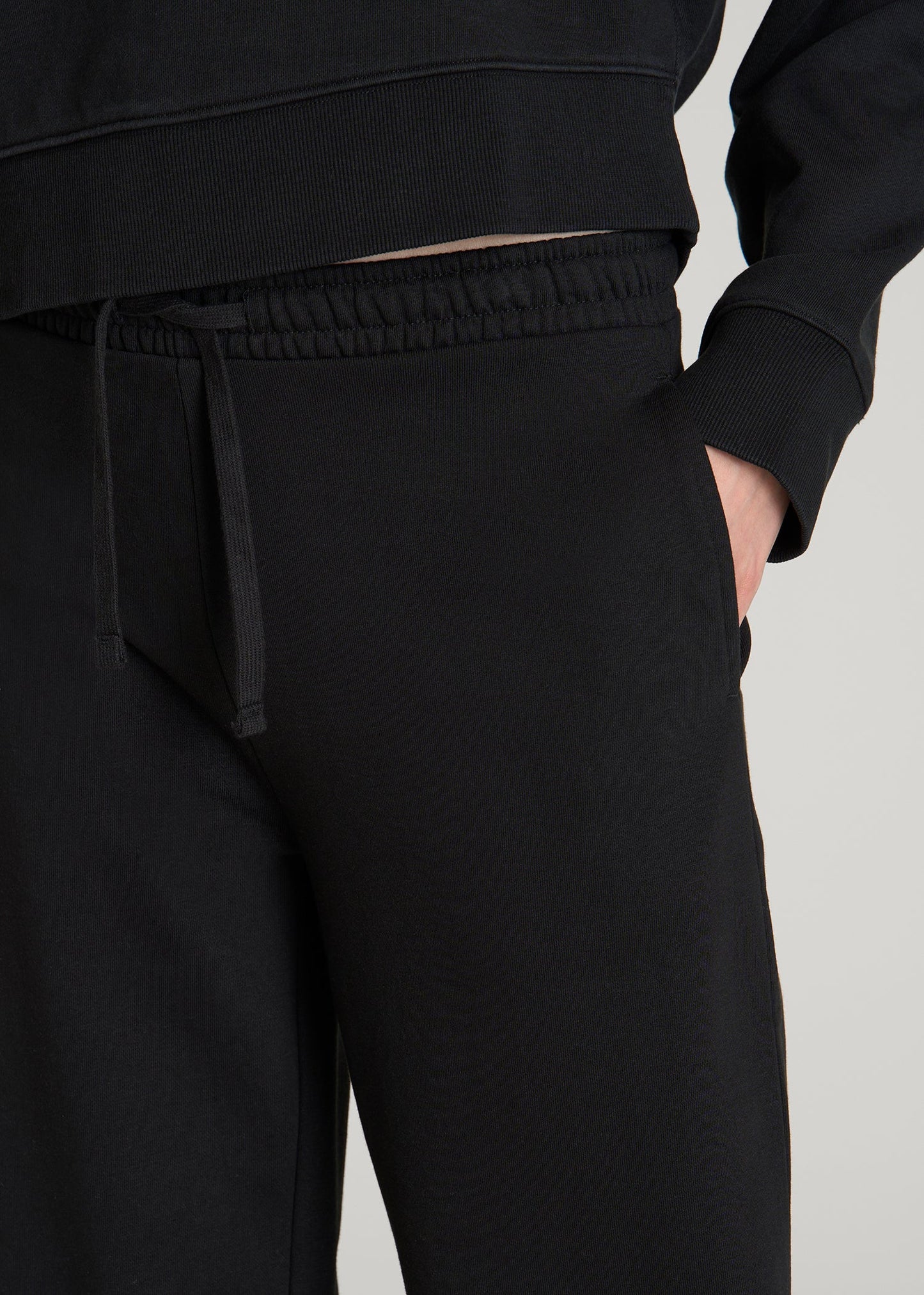 Everyday Terry Midrise Wide-Leg Pants for Tall Women in Black