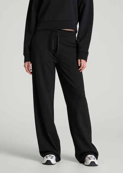 Everyday Terry Midrise Wide-Leg Pants for Tall Women in Black